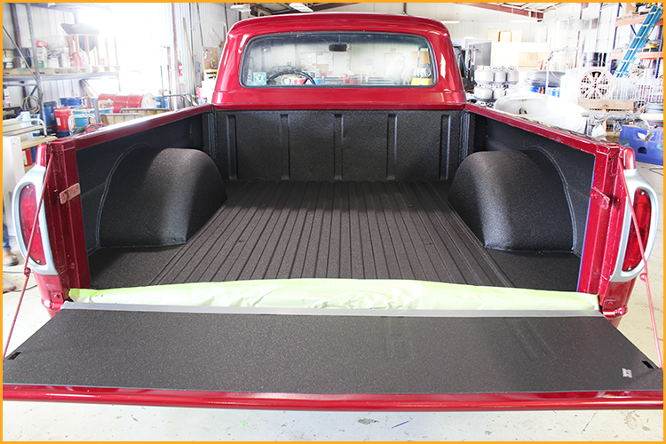1962 Ford F150 pickup bed with a GatorHyde Spray-In Bedliner.
