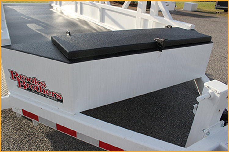 Powerline cable trailer hatch and front deck sprayed with GatorHyde.