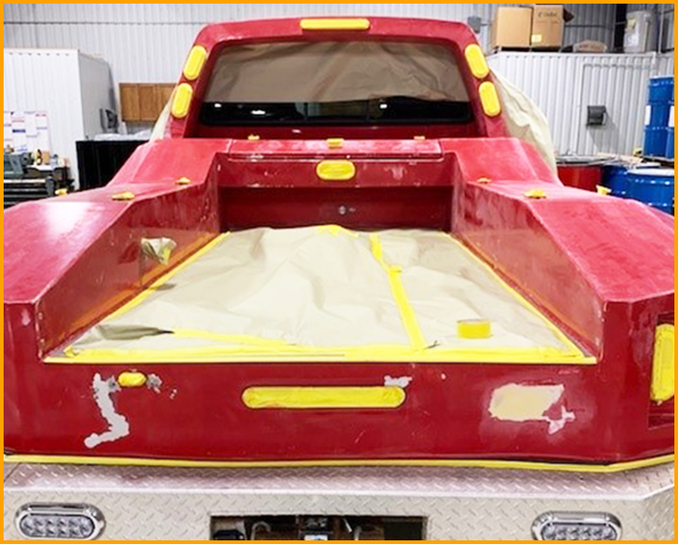 Truck utility bed sprayed with GatorHyde DLX