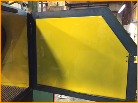 Polyurethane was used to protect the interior of a small blast cabinet.