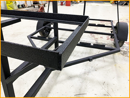 Kayak trailer frame and fenders will be coated with GatorHyde DLX.
