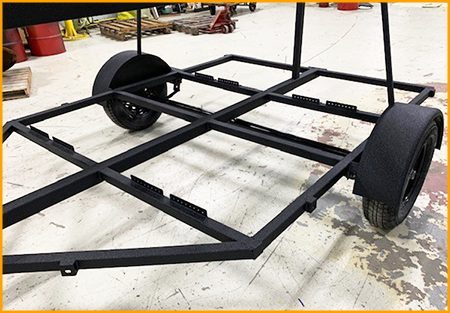 Kayak trailer frame and fenders will be coated with GatorHyde DLX.